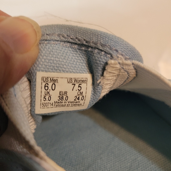 Women's Van's, slip on, size 7.5, baby blue - Picture 6 of 7